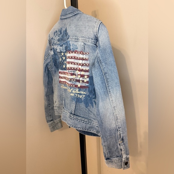 LRL LAUREN JEANS CO.  Light Blue Jean Jacket - Picture 2 of 10